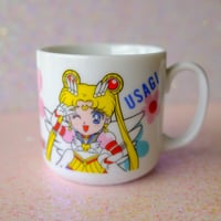 Image 1 of Sailor Moon Sailor Stars Vintage Mug (Usagi Lovely School Days / Eternal Sailor Moon)