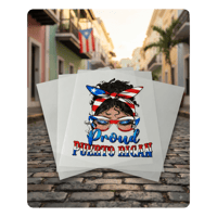 Image 2 of 4 Sheets Proud To Be Puerto Rican DTF Heat Transfer Sheets 
