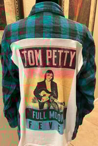 Image 1 of Vintage Teal/Black Flannel Shirt Tom Petty