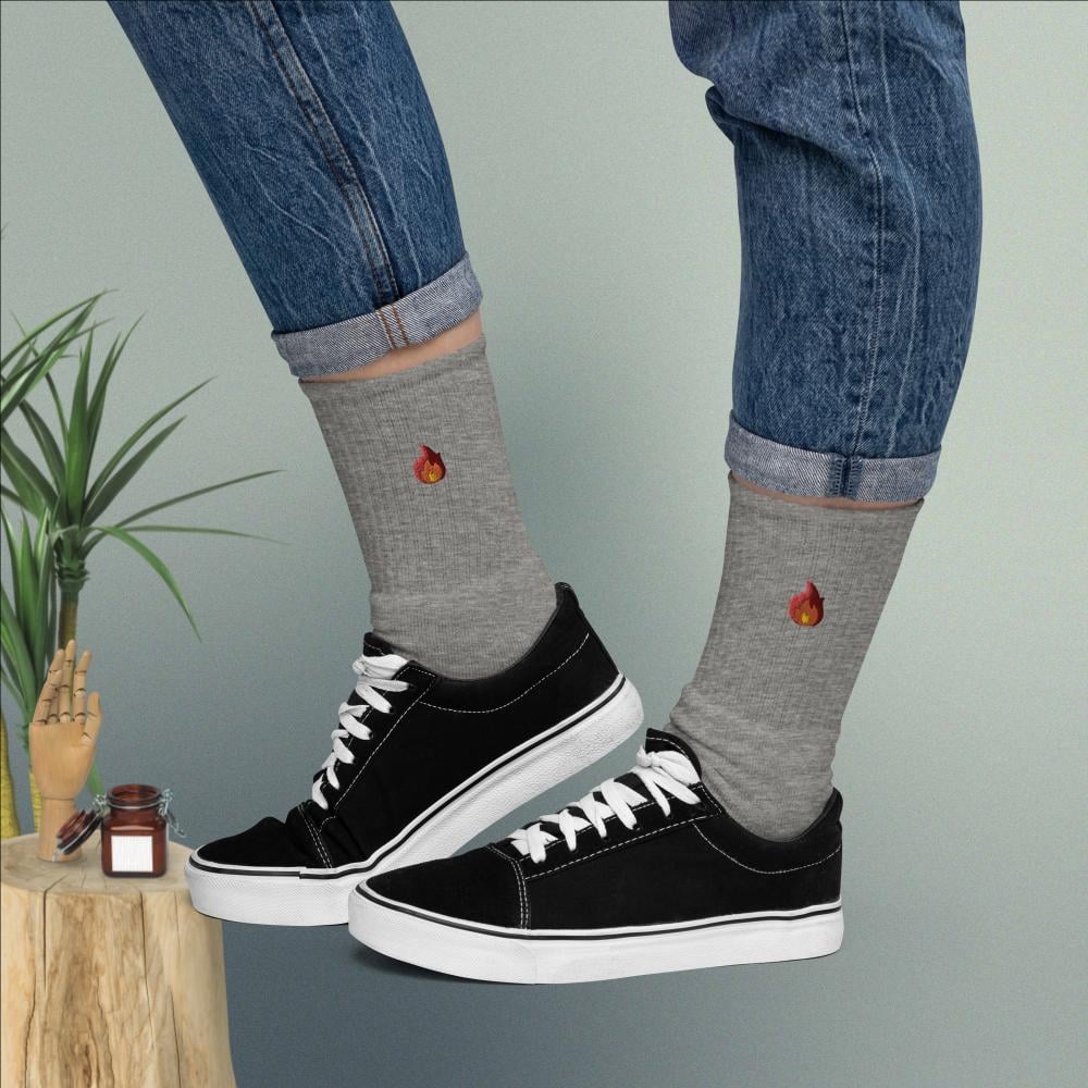 I'm On Fire Embroidered socks