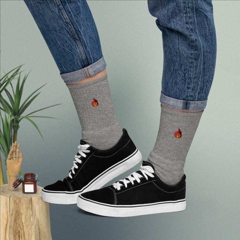 I'm Fire Embroidered Socks Image 3