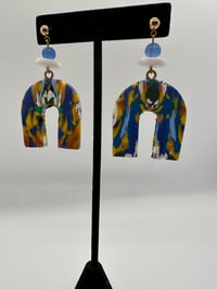 Image 3 of blue Arch Earrings 