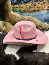 Image 3 of Suede Cowboy Hat Pink