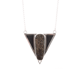 Image of One of a Kind: Dinosaur Bone and Black Leather Pendant Necklace