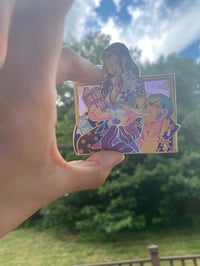 Image 3 of Gold Flower Robot Pin