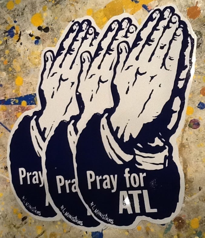 Jumbo Pray for ATL stickers