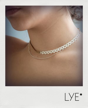 Image of Multirangs Dentelle - Argent blanc