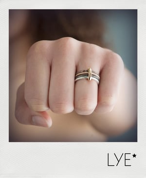 Image of Set de 4 Bagues Brillantes