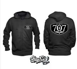 Image of BaySick Black Zip Up Hoodies 510 or 707