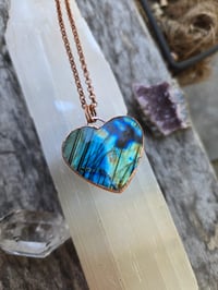 Image 1 of Labradorite heart necklace