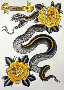 Image of Snake with Roses