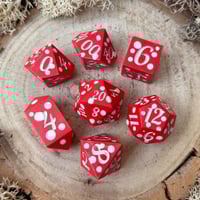 Image 1 of Handmade Mushroom Dice Set | Set 1 White Ink