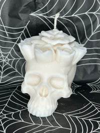 Rose Skull Candle