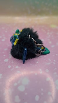 Image 2 of Blue and hunter green Fluffennutter keychain 