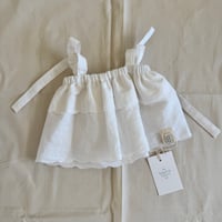 Image 1 of EMBROIDERED LINEN TOP