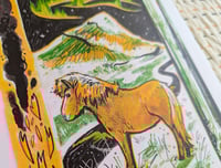 Image 2 of Ég Sé Hest (I See a Horse) A4 4 colour Riso Print