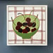 Image of Black Cherries in a Green Bowl