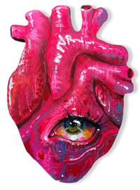 Image 1 of “HOPEFUL HEART” ORIGINAL PAINTING 8”x8.5”