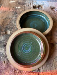 Image 3 of Shallow Lidded Pot in Teal