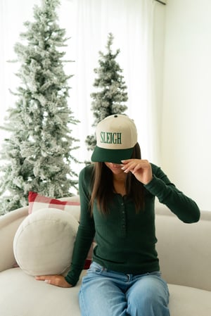 Image of Sleigh Embroidered Christmas Hat