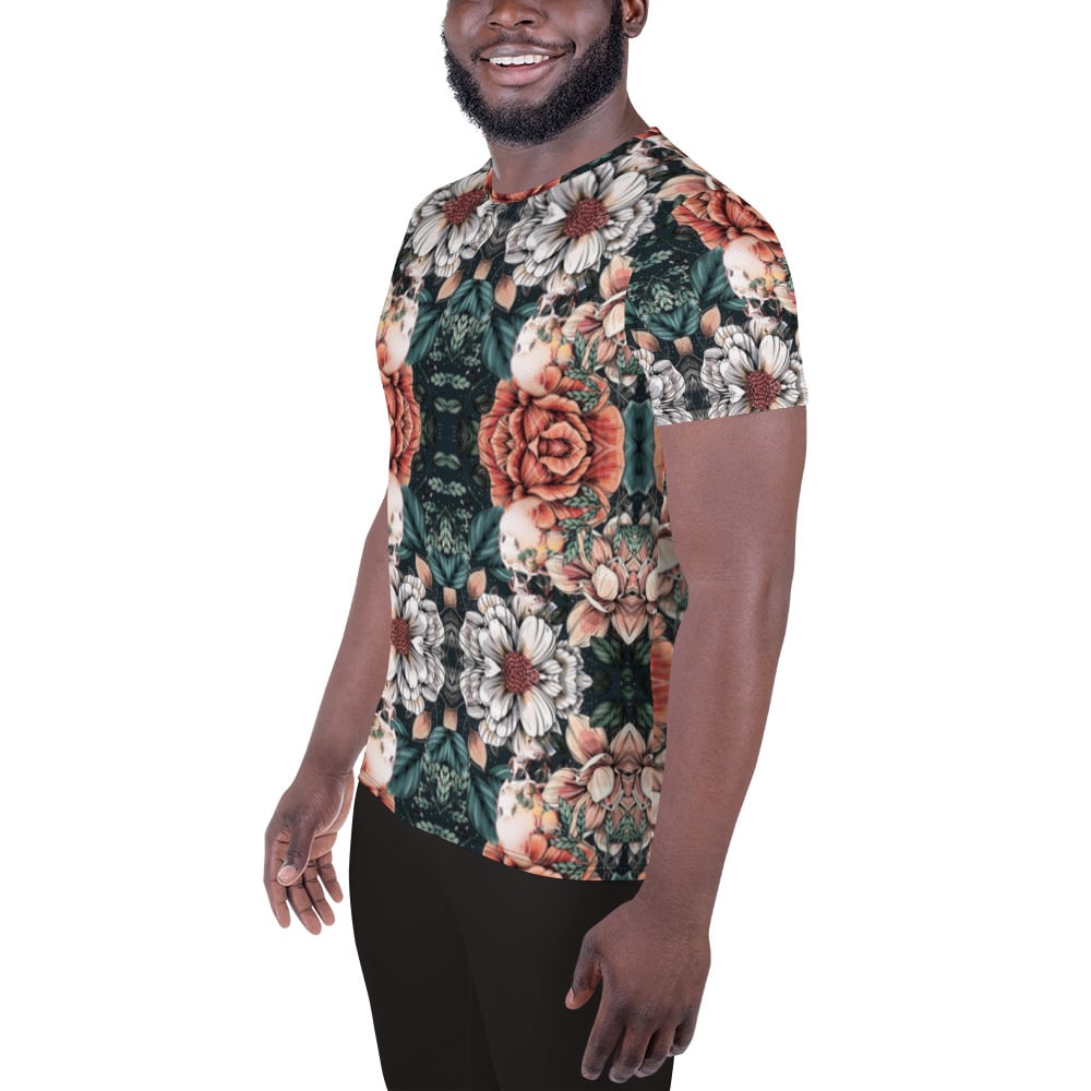 baskets all-over print men's athletic t-shirt