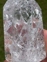 Image 13 of Crackle Quartz Crystal Point With Rainbows #1452