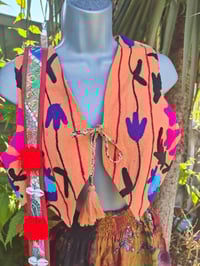 Image 11 of New York Embroidered Waistcoat Top Orange colours