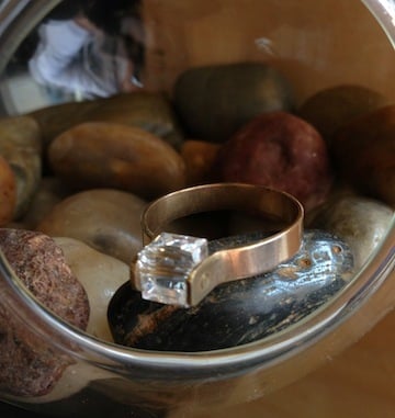 Image of Clear Swarovski Cube Ring