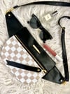 Latte checkered crossbody 