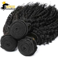 Image 1 of 3 bundles with transparent frontal - kinky curly