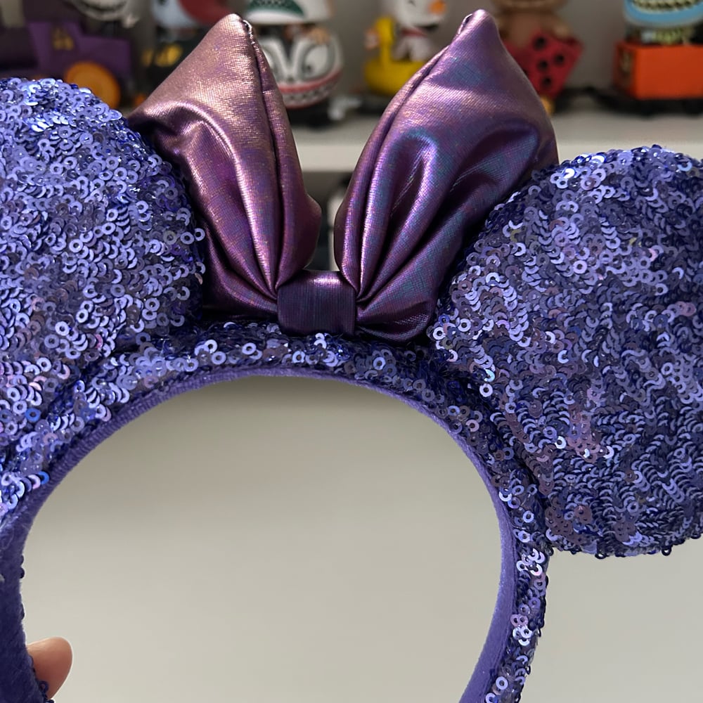 Image of SERRE TETE DISNEY MINNIE SEQUINS VIOLETTES