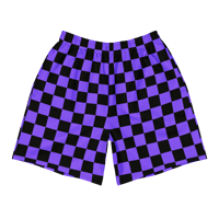 Image 2 of Purple Checker Unisex Athletic Shorts