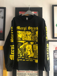 Image 2 of Love Hearts Shirt - Long Sleeve - Black W/Yellow ink 