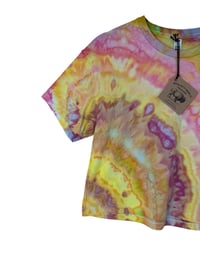 Image 4 of XS Crop Tee in Sunrise Agate Ice Dye