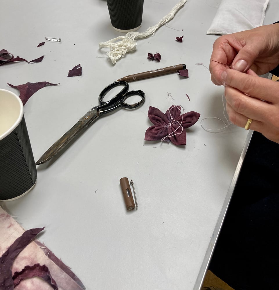 Image of Natural dye fabric flower kit