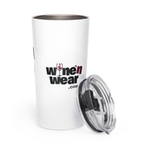 Image 3 of Tapered stainless steel tumbler AM coffee PM wine