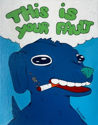 Image 1 of "Bad Dog” Painting