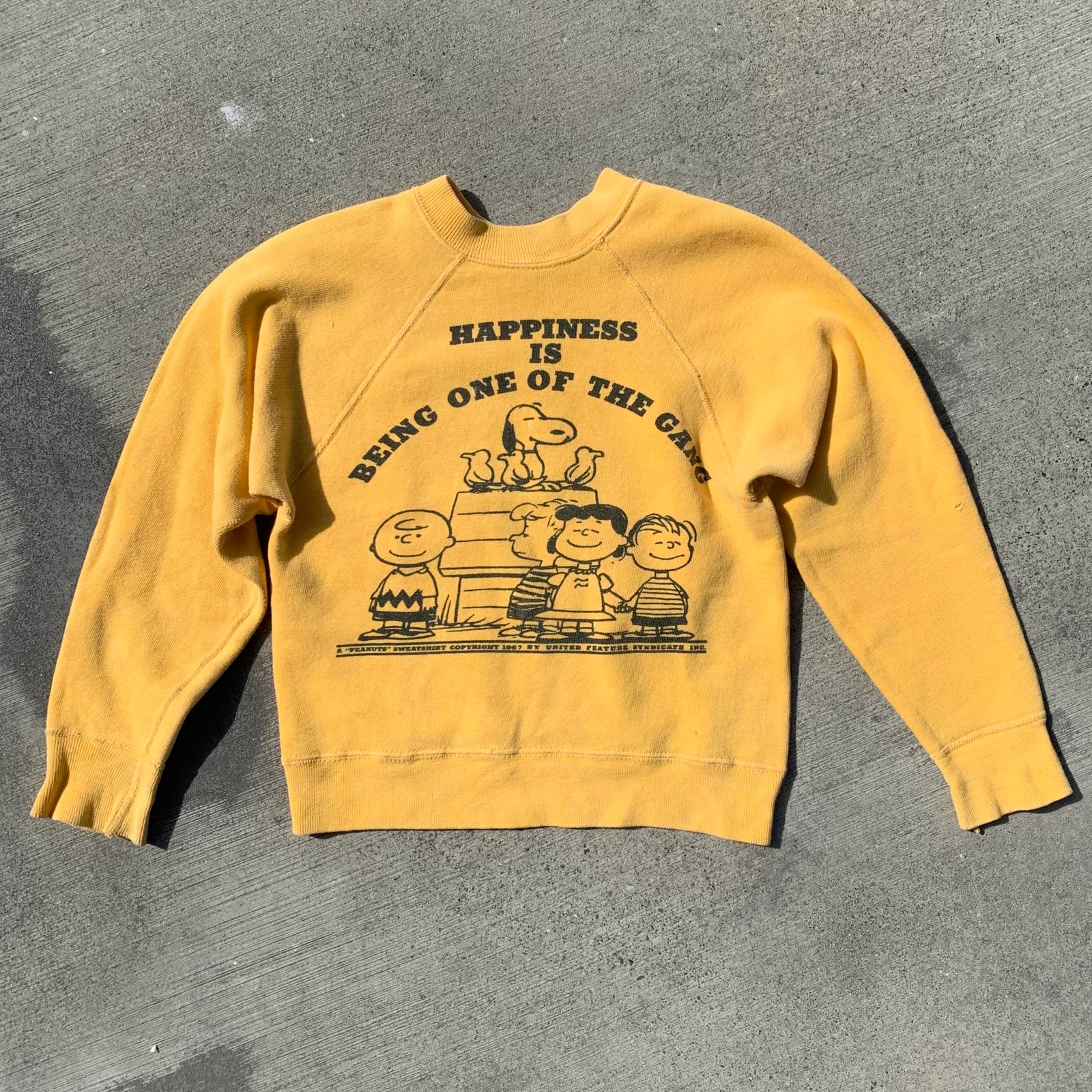 60s Peanuts Mayo Spruce Crewneck Sz XS | ChinaCatClothing