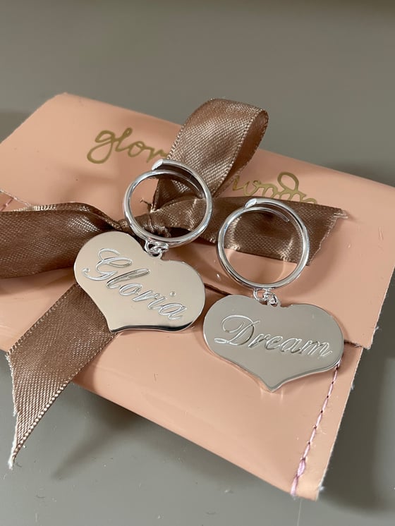 Image of ANELLO CIONDOLO CUORE SCRITTA