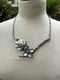 Image of Dogwood Flower Leaf Branch Necklace Handmade Chain