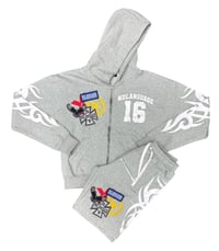 Patchwork Short sets ( Grey) 