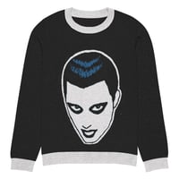 Image 11 of Oh My Goth White Trim Knitted crew neck sweater