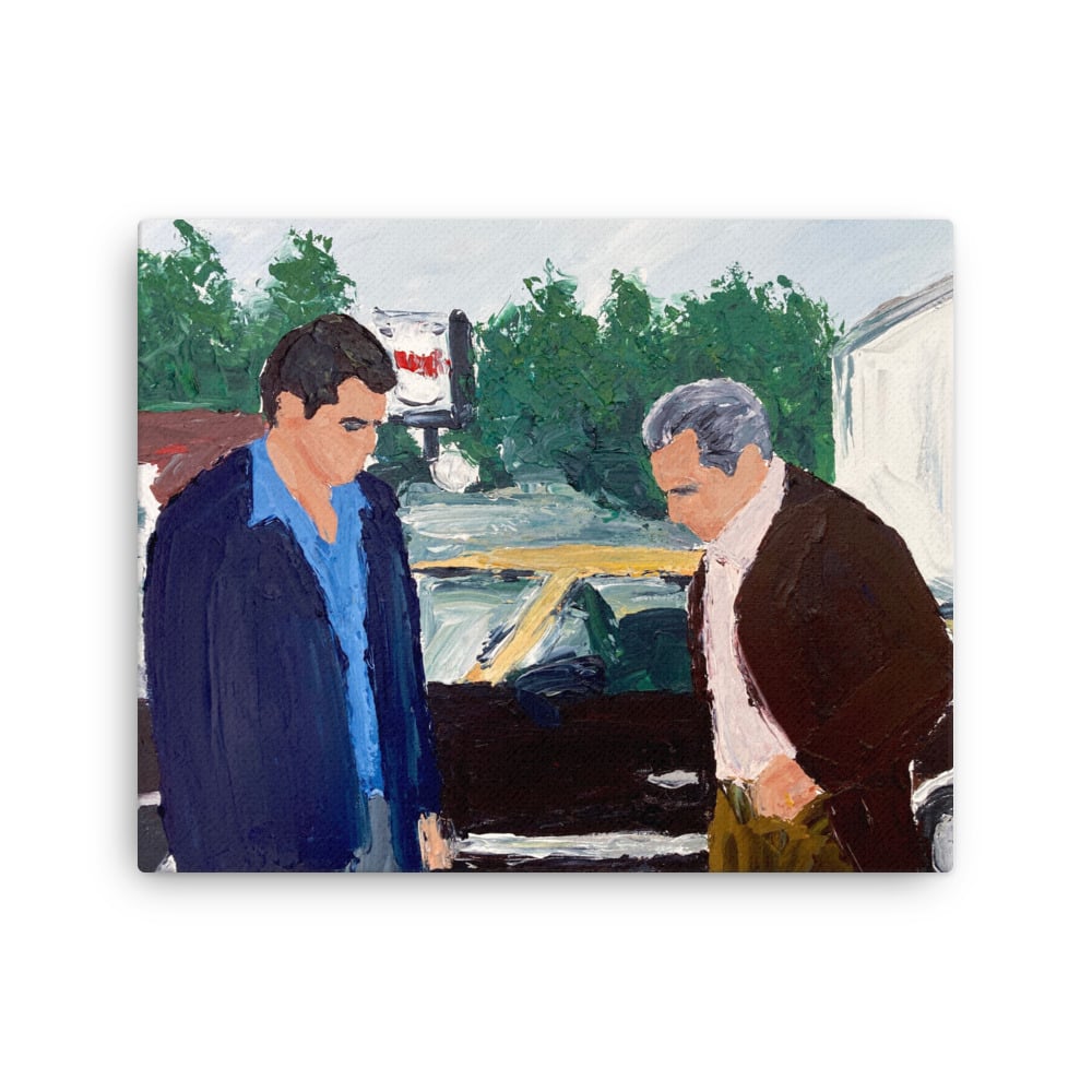 Image of Jimmy gets the news about Tommy canvas prints 16” x 20”