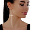 Crave Long Cross Earrings