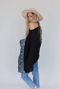Image 2 of Fallon Embroidered Sleeve Poncho