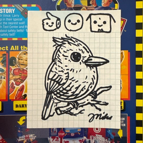 Image of Fat Bird Sharpie Sketch #51