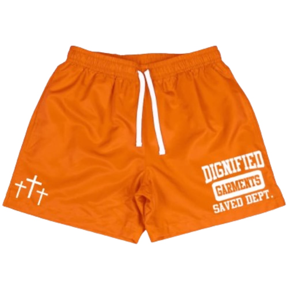 Image of Dignified “Saved Dept” Shorts (Tiger) 
