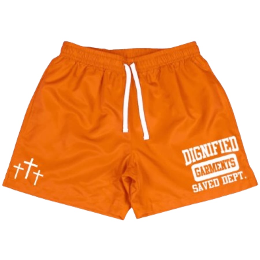 Image of Dignified “Saved Dept” Shorts (Tiger) 
