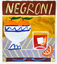 Negroni on lilac and ochre 