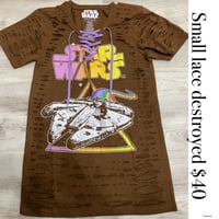 Small Starwars purple top lace destroyed